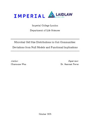 Microbial Cell Size Distributions in Gut Communities:  Deviations from Null Models and Functional Implications - Research Report
