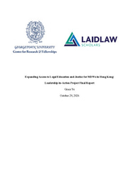 Expanding Access to Legal Education and Justice for MDWs in Hong Kong: Leadership-in-Action Project Final Report