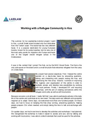 Working with a Refugee Community in Kos