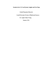 Racism in the U.S. Food System: Insights and Next Steps