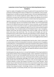 Sweet Solutions; Rethinking Diabetes Care in Guangzhou