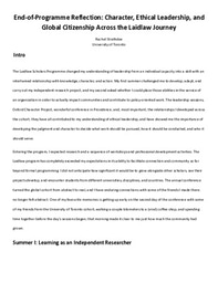 End-of-Programme Reflection