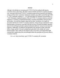 The Influence of Emotion and Gist on Health Decision-Making (Paper)