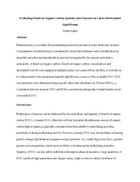 Evaluating Dissolved Organic Carbon Quantity and Character in Lakes with Harmful Algal Blooms