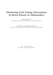 Monitoring Grid Voltage Fluctuations in Rural Schools in Maharashtra