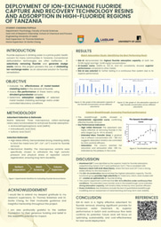 Research Poster: Deployment of Ion-Exchange Fluoride Capture and Recovery Technology Resins and Adsorption in High-Fluoride Regions of Tanzania