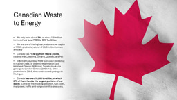 Regional case study: Canadian Waste to Energy