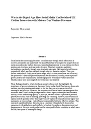 War in the Digital Age: How Social Media Has Redefined UK Civilian Interaction with Modern-Day Warfare Discourse