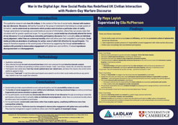 Research poster: War in the Digital Age