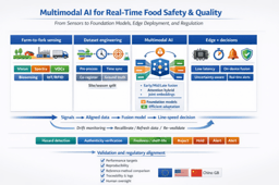 Multimodal AI for Real‐Time Food Safety and Quality: From Sensors to Foundation Models, Edge Deployment, and Regulation