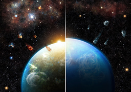 Two emergent faces of rocky planetary systems 