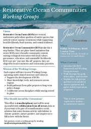 Restorative Ocean Community Working Groups - invite!