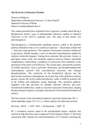 The Pyruvate Carboxylase Paradox