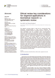 Ethical review key considerations for organoid applications in biomedical research – a systematic review