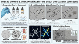 How to Grow Urinary Stone and Gouty Crystals on Glass Slide: Exploring Morphologies, Disease Insights, and Herbal Inhibition Strategies