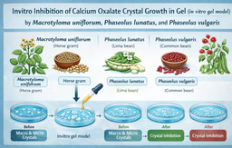 Inhibition of Calcium Oxalate Crystal Growth in Gel by Macrotyloma uniflorum, Phaseolus lunatus, and Phaseolus vulgaris