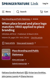 When place brand and place logo matches: VRIO applied to place branding