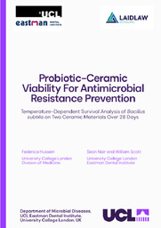 Probiotic-Ceramic Viability For Antimicrobial Resistance Prevention