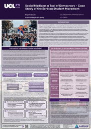 Social Media as a Tool of Democracy - Case Study of the Serbian Student Movement