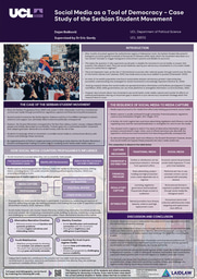 Social Media as a Tool of Democracy - Case Study of the Serbian Student Movement