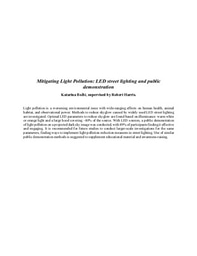 Research Report: Mitigating Light Pollution