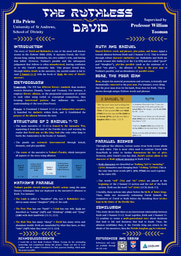 Research Poster: The Ruthless David - Examining Intertextual Allusion within 2 Samuel 11-12