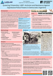 Research Poster: LGBT+ Activism and Resistance Against Oppressive Police Powers in Democratic Argentina.