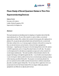 Muon Study of Novel Quantum States in Thin-Film Superconducting Devices