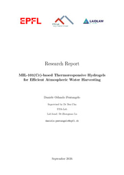 Report: MIL-101(Cr)-based Thermoresponsive Hydrogels for Efficient Atmospheric Water Harvesting