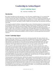 LiA report - Greater Cambridge Impact