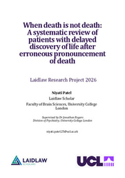 When death is not death: A systematic review of patients with delayed discovery of life after erroneous pronouncement of death REPORT 