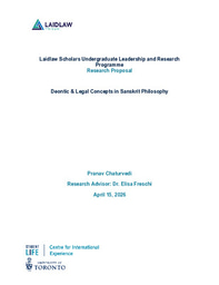 Research Outline - Deontic & Legal Concepts in Sanskrit Philosophy