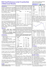 Poster: ESG Fund Performance in the US and the Role of Behavioural Maturity