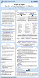 Beyond the Ballot: Barriers to Asian American Voter Participation Poster, Chloe Lee