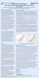 Poster - The Tocks Island Dam Project: The Community and Environmental Impact of Government Intervention