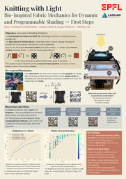 Knitting with Light: Bio-Inspired Fabric Mechanics for Dynamic and Programmable Shading － First Steps