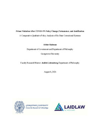 COVID-19 Prison Visitation Research Paper - Abdur Rahman
