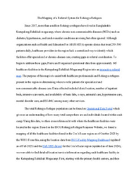 The Mapping of a Referral System for Rohingya Refugees