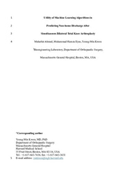 Research paper predicting outcomes after knee surgery