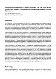 Research Output: Governing Contamination in ʔamak'is Ktunaxa