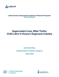 Research Report | Sugarcoated Lives, Bitter Truths Child Labor In Kenya’s Sugarcane Industry: Ethical Violations and Economic Inefficiencies