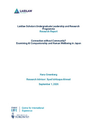Laidlaw Scholar Research Report - HG