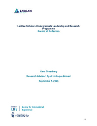 Laidlaw Scholar Summer Reflection - HG