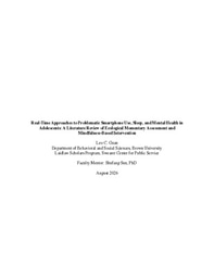 Real-Time Approaches to Problematic Smartphone Use, Sleep, and Mental Health in Adolescents: A Literature Review of Ecological Momentary Assessment and Mindfulness-Based Intervention