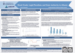 Laidlaw Research Poster - Blood-Feuds, Legal Pluralism, and State Authority in Albania