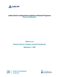 R. Liu's Summer Research Reflection 