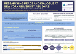 Researching peace and dialogue at New York University Abu Dhabi Poster