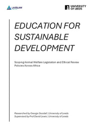 Education for Sustainable Development: Scoping Animal Welfare Legislation and Ethical Review Policies Across Africa