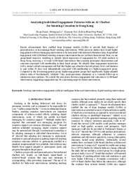 Analyzing Individual Engagement with an AI Chatbot for Smoking Cessation in Hong Kong: Research Summer 2026 Paper