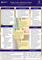 Research Poster:  Refugee Youth's Adjustment to Schools